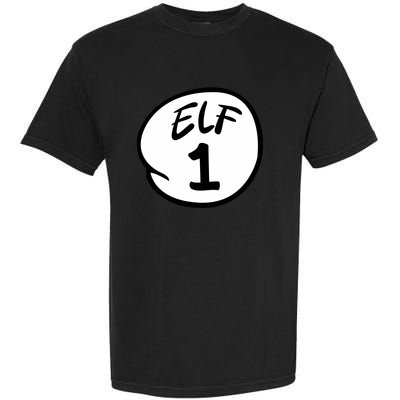 Elf 1 2 3 4 5 Custom Number Christmas Garment-Dyed Heavyweight T-Shirt