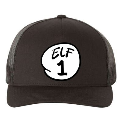 Elf 1 2 3 4 5 Custom Number Christmas Yupoong Adult 5-Panel Trucker Hat
