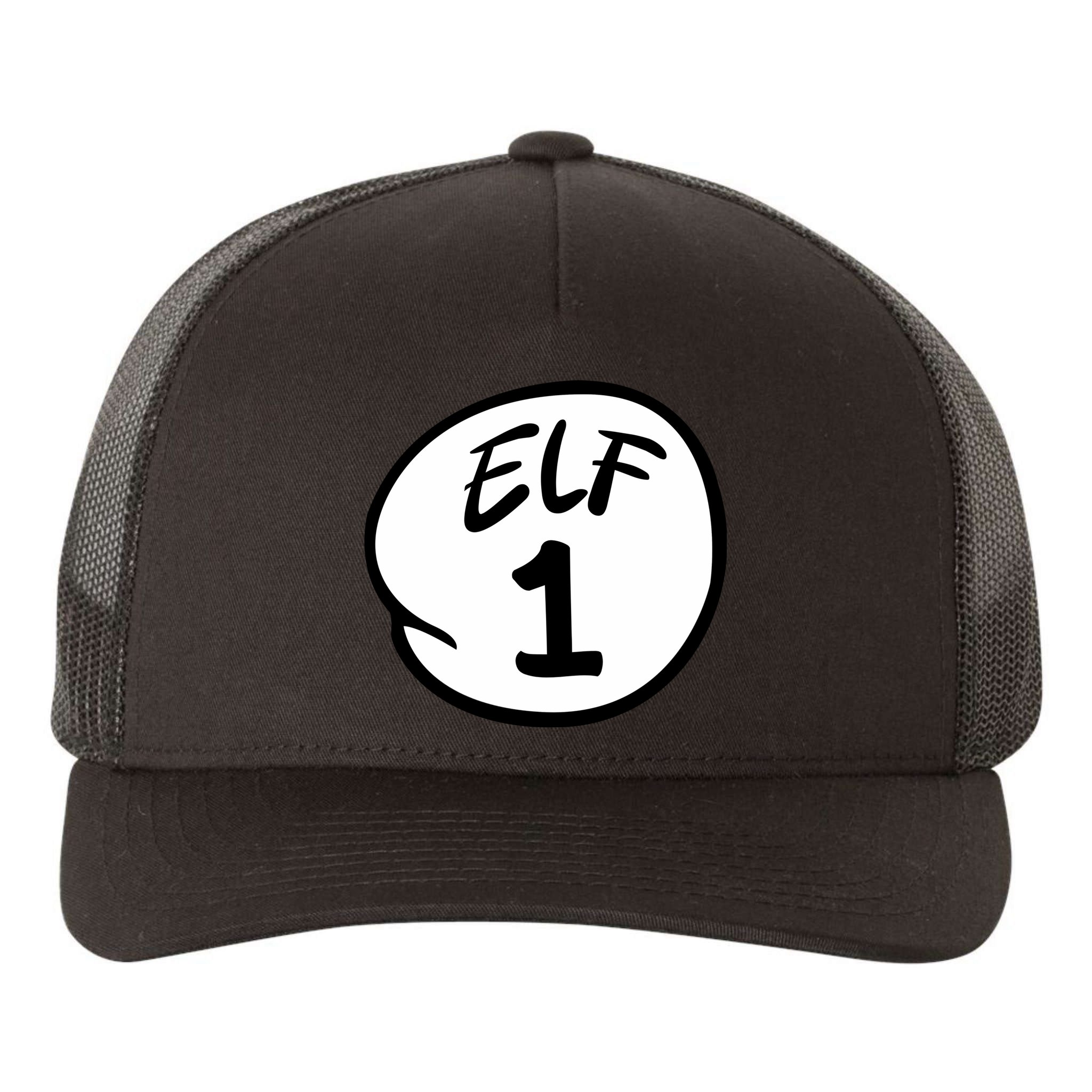 Elf 1 2 3 4 5 Custom Number Christmas Yupoong Adult 5-Panel Trucker Hat