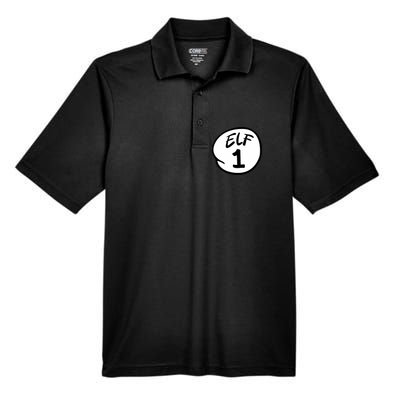 Elf 1 2 3 4 5 Custom Number Christmas Men's Origin Performance Piqué Polo