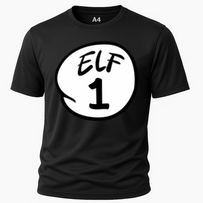 Elf 1 2 3 4 5 Custom Number Christmas Cooling Performance Crew T-Shirt