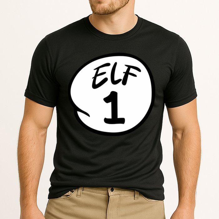 Elf 1 2 3 4 5 Custom Number Christmas Performance Shirt