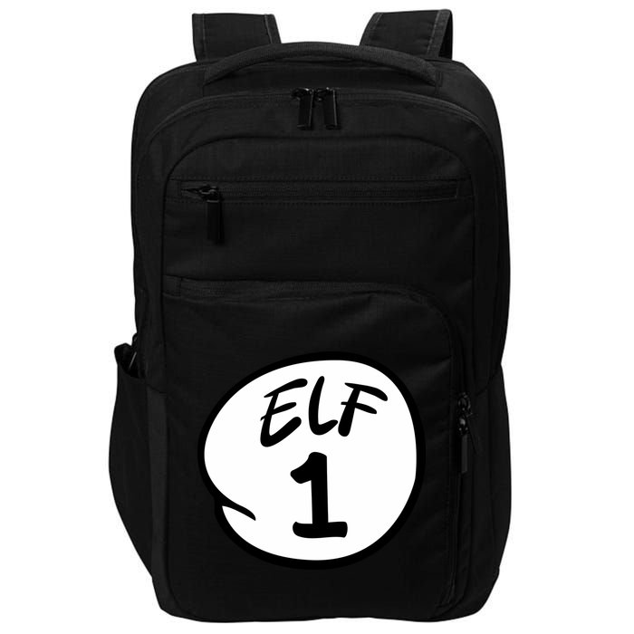 Elf 1 2 3 4 5 Custom Number Christmas Impact Tech Backpack