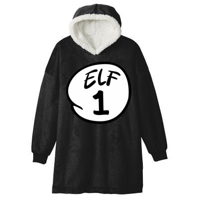 Elf 1 2 3 4 5 Custom Number Christmas Hooded Wearable Blanket