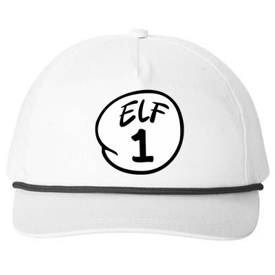 Elf 1 2 3 4 5 Custom Number Christmas Snapback Five-Panel Rope Hat