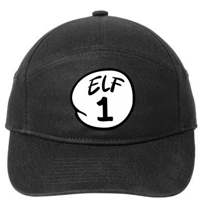 Elf 1 2 3 4 5 Custom Number Christmas 7-Panel Snapback Hat