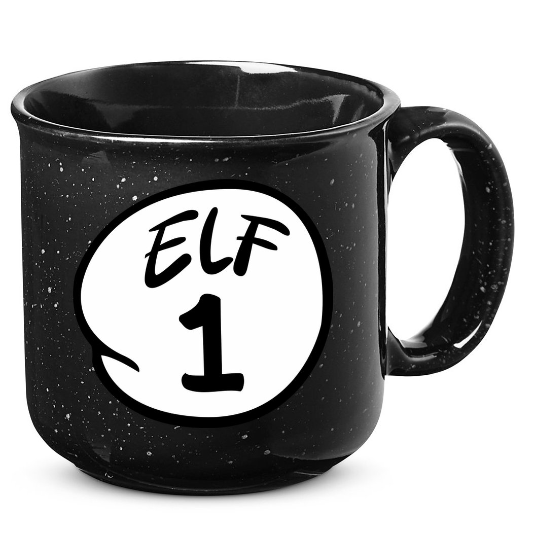Elf 1 2 3 4 5 Custom Number Christmas 15oz Campfire Ceramic Mug