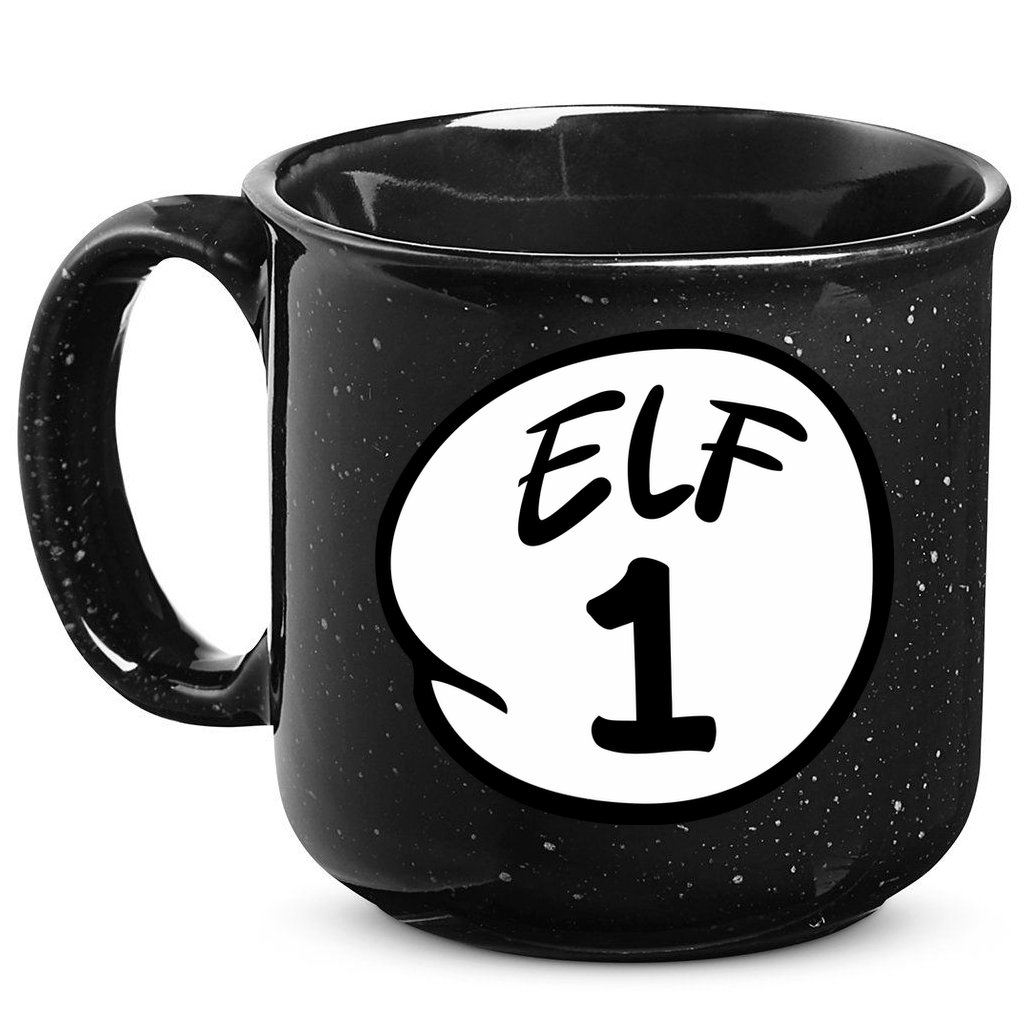Elf 1 2 3 4 5 Custom Number Christmas 15oz Campfire Ceramic Mug