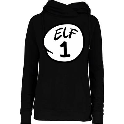 Elf 1 2 3 4 5 Custom Number Christmas Womens Funnel Neck Pullover Hood