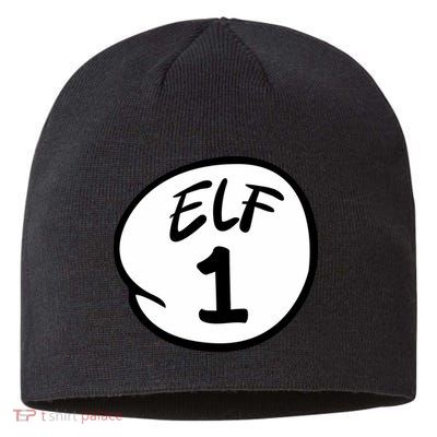 Elf 1 2 3 4 5 Custom Number Christmas Sustainable Beanie