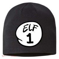 Elf 1 2 3 4 5 Custom Number Christmas Sustainable Beanie