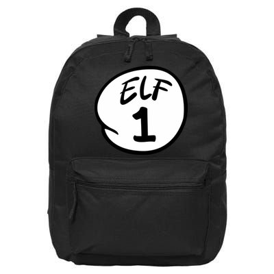 Elf 1 2 3 4 5 Custom Number Christmas 16 in Basic Backpack