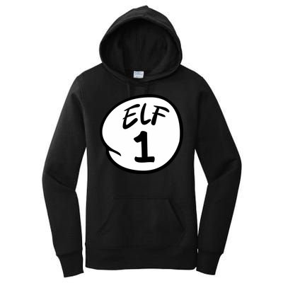 Elf 1 2 3 4 5 Custom Number Christmas Women's Pullover Hoodie