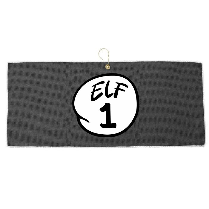 Elf 1 2 3 4 5 Custom Number Christmas Large Microfiber Waffle Golf Towel