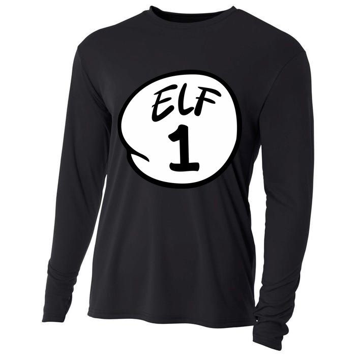 Elf 1 2 3 4 5 Custom Number Christmas Cooling Performance Long Sleeve Crew