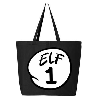 Elf 1 2 3 4 5 Custom Number Christmas 25L Jumbo Tote