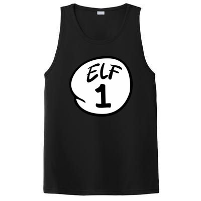 Elf 1 2 3 4 5 Custom Number Christmas PosiCharge Competitor Tank