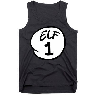 Elf 1 2 3 4 5 Custom Number Christmas Tank Top