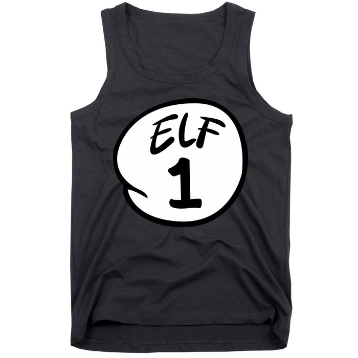 Elf 1 2 3 4 5 Custom Number Christmas Tank Top