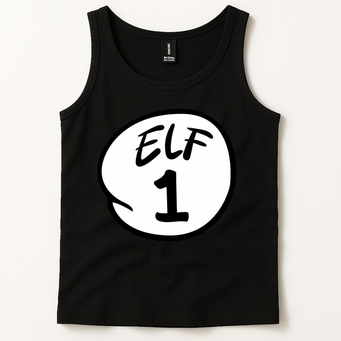 Elf 1 2 3 4 5 Custom Number Christmas Tank Top