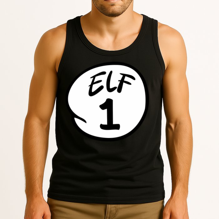 Elf 1 2 3 4 5 Custom Number Christmas Tank Top