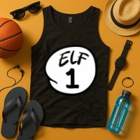 Elf 1 2 3 4 5 Custom Number Christmas Tank Top