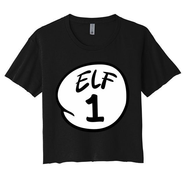 Elf 1 2 3 4 5 Custom Number Christmas Crop Top