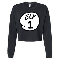 Elf 1 2 3 4 5 Custom Number Christmas Cropped Pullover Crew