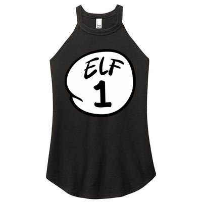 Elf 1 2 3 4 5 Custom Number Christmas Women's Perfect Tri Rocker Tank