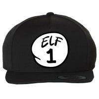 Elf 1 2 3 4 5 Custom Number Christmas Wool Snapback Cap