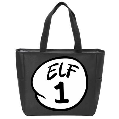 Elf 1 2 3 4 5 Custom Number Christmas Zip Tote Bag