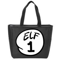 Elf 1 2 3 4 5 Custom Number Christmas Zip Tote Bag