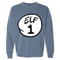 Elf 1 2 3 4 5 Custom Number Christmas Garment-Dyed Sweatshirt