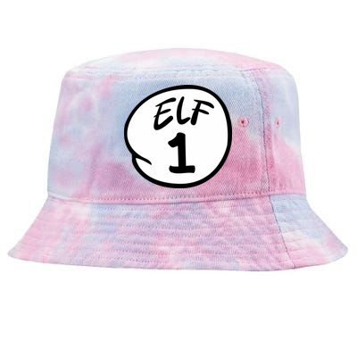 Elf 1 2 3 4 5 Custom Number Christmas Tie-Dyed Bucket Hat