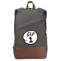 Elf 1 2 3 4 5 Custom Number Christmas Cotton Canvas Backpack