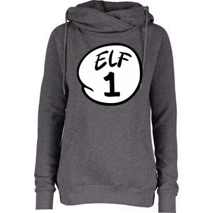 Elf 1 2 3 4 5 Custom Number Christmas Womens Funnel Neck Pullover Hood