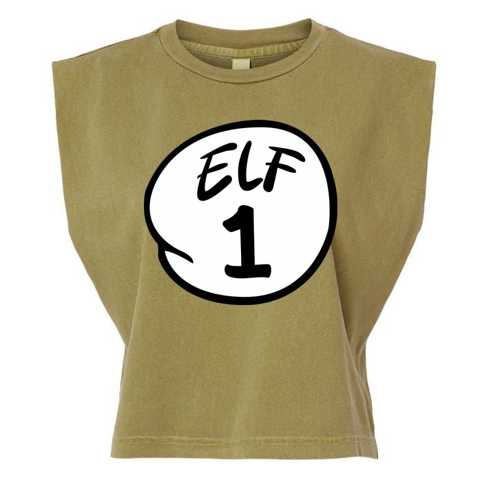 Elf 1 2 3 4 5 Custom Number Christmas Garment-Dyed Women's Muscle Tee