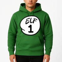 Elf 1 2 3 4 5 Custom Number Christmas Hoodie