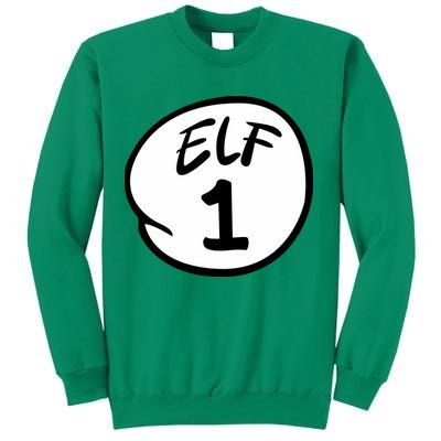 Elf 1 2 3 4 5 Custom Number Christmas Sweatshirt