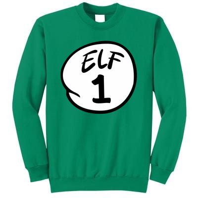 Elf 1 2 3 4 5 Custom Number Christmas Sweatshirt