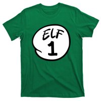 Elf 1 2 3 4 5 Custom Number Christmas T-Shirt