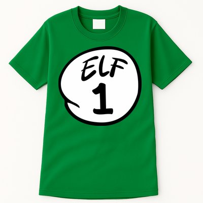 Elf 1 2 3 4 5 Custom Number Christmas Tall T-Shirt
