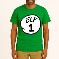 Elf 1 2 3 4 5 Custom Number Christmas Tall T-Shirt