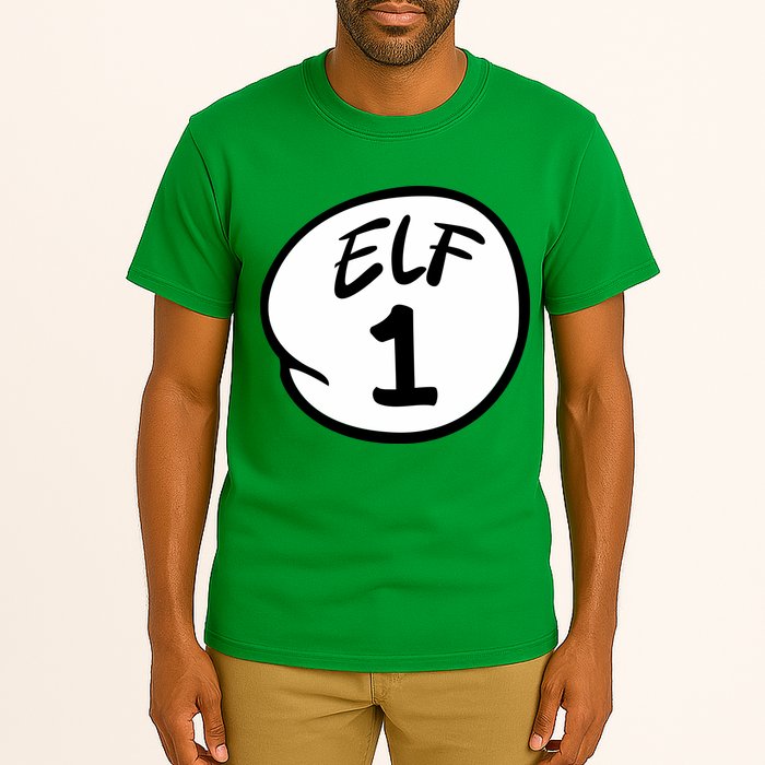 Elf 1 2 3 4 5 Custom Number Christmas Tall T-Shirt