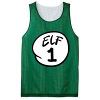Elf 1 2 3 4 5 Custom Number Christmas Mesh Reversible Basketball Jersey Tank