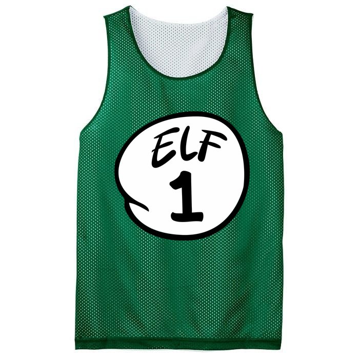 Elf 1 2 3 4 5 Custom Number Christmas Mesh Reversible Basketball Jersey Tank