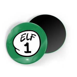 Elf 1 2 3 4 5 Custom Number Christmas Magnet