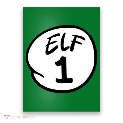Elf 1 2 3 4 5 Custom Number Christmas Poster