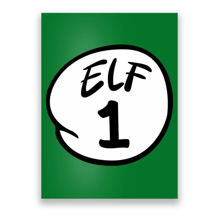 Elf 1 2 3 4 5 Custom Number Christmas Poster