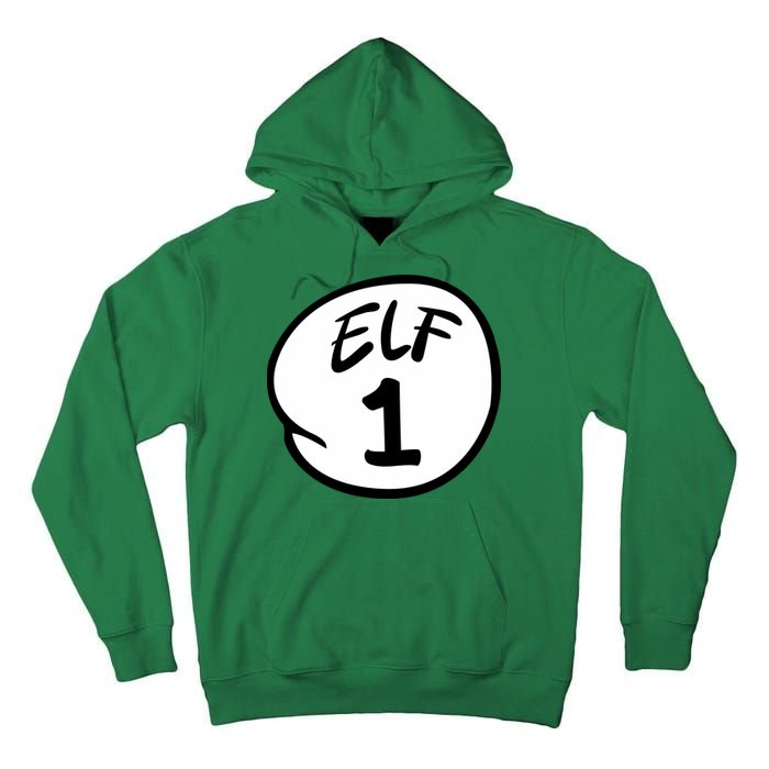 Elf 1 2 3 4 5 Custom Number Christmas Tall Hoodie